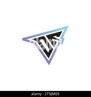 DE letter combination cool logo esport or gaming initial logo as a inspirational concept design Stock Vector