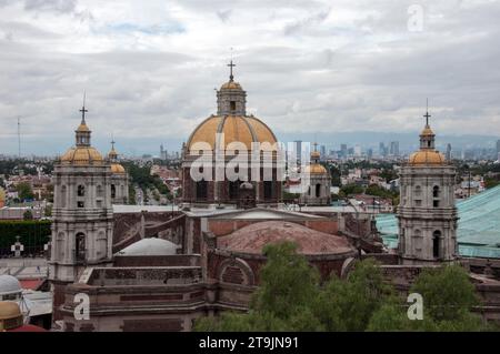 Panoramic view of the Mexico City from the The villa Basilica de Guadalupe in Mexico Stock Photo