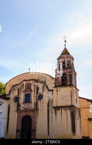 Patzcuaro, Michoacan, Mexico. Church of the company. Stock Photo