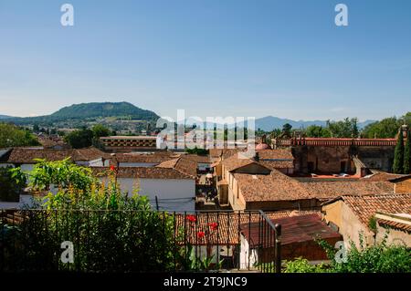 Church and Monastery of Saint Catherine of Siena, Patzcuaro, Michoacan, Mexico Stock Photo