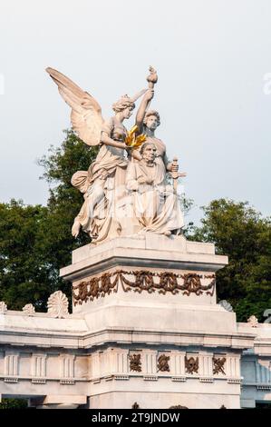 The monument to Benito Juarez located in the Alameda Central in the historic center of Mexico City Stock Photo