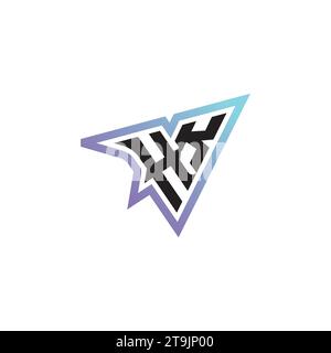 HK monogram esport logo design with cool shape concept in vector Stock ...