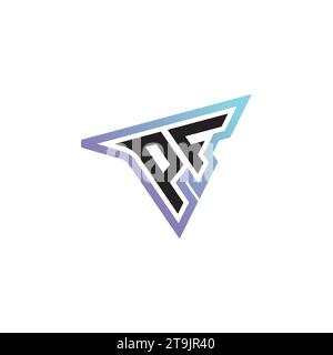 PF letter combination cool logo esport or gaming initial logo as a inspirational concept design Stock Vector