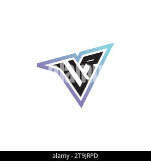 UR letter combination cool logo esport or gaming initial logo as a inspirational concept design Stock Vector