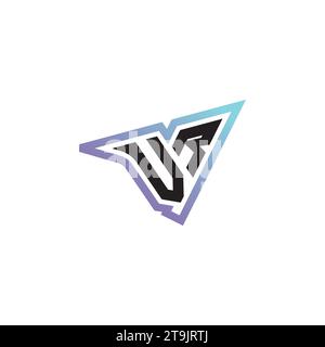 VR letter combination cool logo esport or gaming initial logo as a inspirational concept design Stock Vector