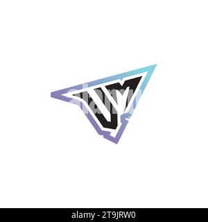 VM letter combination cool logo esport or gaming initial logo as a inspirational concept design Stock Vector
