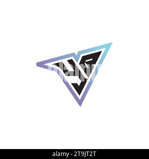 YB letter combination cool logo esport or gaming initial logo as a inspirational concept design Stock Vector