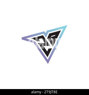 ZB letter combination cool logo esport or gaming initial logo as a inspirational concept design Stock Vector