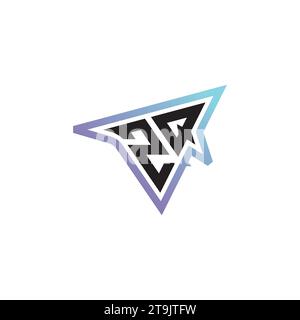 ZQ letter combination cool logo esport or gaming initial logo as a inspirational concept design Stock Vector