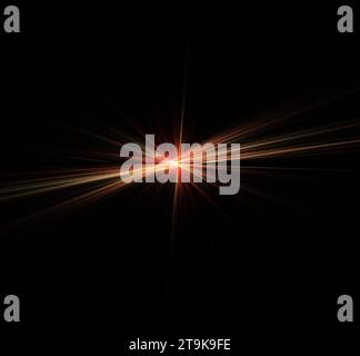 Fractal Illustration of Abstract Combustion on Black Background Stock Photo