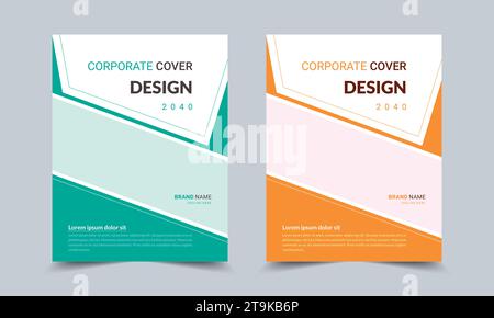 Corporate Book Covers, Brochures, Flyers Tamplate Stock Vector