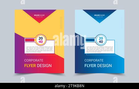 Corporate Book Covers, Brochures, Flyers Tamplate Stock Vector