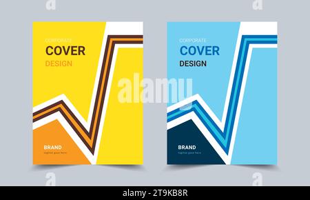 Corporate Book Covers, Brochures, Flyers Tamplate Stock Vector