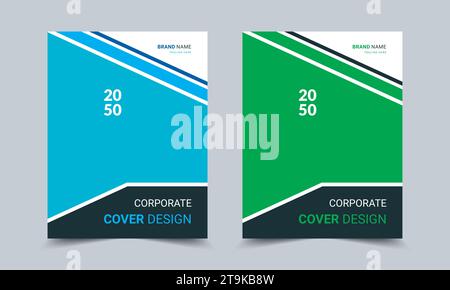 Corporate Book Covers, Brochures, Flyers Tamplate Stock Vector