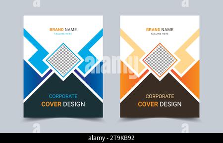 Corporate Book Covers, Brochures, Flyers Tamplate Stock Vector
