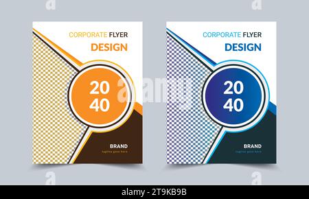 Corporate Book Covers, Brochures, Flyers Tamplate Stock Vector