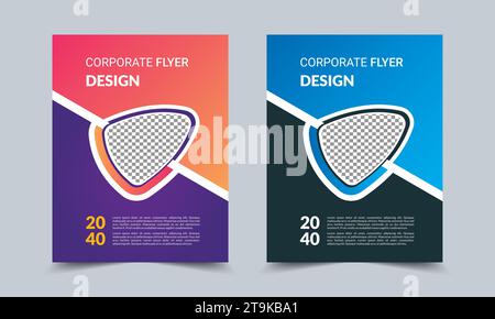 Corporate Book Covers, Brochures, Flyers Tamplate Stock Vector