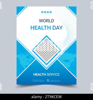 World Health Day Design Template. Stock Vector