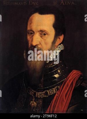 Portrait of Ferdinand Alvarez de Toledo - by Willem Key Stock Photo