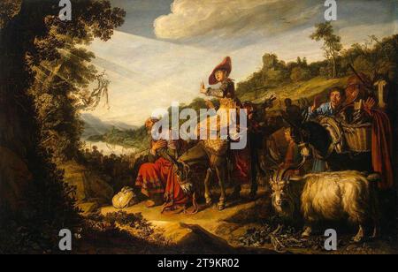 Abraham's Journey to Canaan 1614 by Pieter Pietersz. Lastman Stock Photo