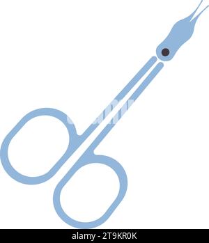 Beauty service nail scissors. Professional salon manicure scissors for cutting nails and manicure procedures. Beauty care item in spa salon. Vector is Stock Vector