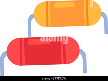 Separation of used IC fuses, electronic home devices. Devices out of use and subject to disposal. Recycling of industrial products. Simple flat vector Stock Vector