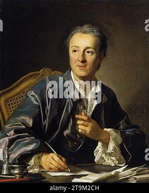 Portrait of Denis Diderot 1767 by Louis Michel Van Loo Stock Photo