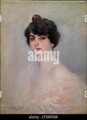 Julia Peraire (model & wife of the artist) Oil on canvas C. 1912, Ramon Casas (1866-1932). Museum of Montserrat. Catalonia, Spain. Stock Photo