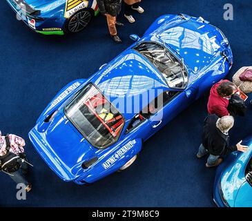 Renault Alpine from above at the London Classic Car Show 2023, Olympia, London Stock Photo