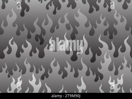 oriental fire pattern seamless wallpaper gradient effect for textile or texture vector illustration Stock Vector