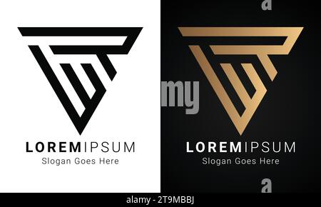 Luxury Initial RM or MR Monogram Text Letter Logo Design Stock Vector