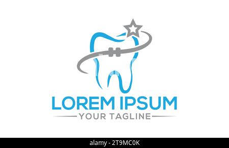 Dental Logo Design Unique and Modern Logo Design Stock Vector