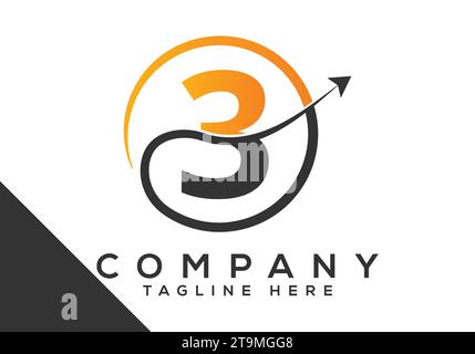 Letter 3 Finance Logo Design Vector Template. Marketing And Financial Business Logo. Stock Vector