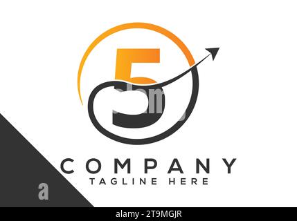 Letter 5 Finance Logo Design Vector Template. Marketing And Financial Business Logo. Stock Vector