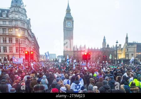 London, England, UK. 26th Nov, 2023. Tens of thousands joined the National March Against Anti-Semitism in London. (Credit Image: © Tayfun Salci/ZUMA Press Wire) EDITORIAL USAGE ONLY! Not for Commercial USAGE! Credit: ZUMA Press, Inc./Alamy Live News Stock Photo