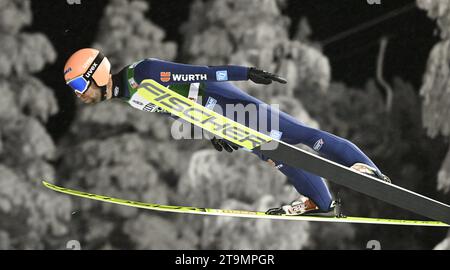 Kuusamo, Finland. 26th Nov, 2023. Ren Nikaido of Japan competes during ...