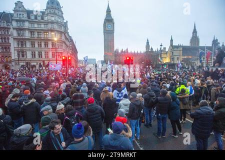 London, England, UK. 26th Nov, 2023. Tens of thousands joined the National March Against Anti-Semitism in London. (Credit Image: © Tayfun Salci/ZUMA Press Wire) EDITORIAL USAGE ONLY! Not for Commercial USAGE! Credit: ZUMA Press, Inc./Alamy Live News Stock Photo