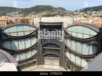Nice, France - June 19, 2019: The Modern Art Museums of Nice, MAMAC. Musée d'art moderne et d'art contemporain Nice. Stock Photo