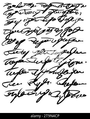 Abstract handwritten text, notes, scribbles, Stock Photo