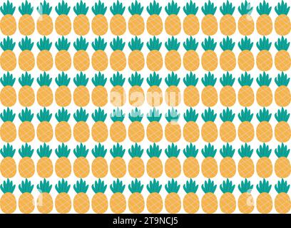Geometric Pineapple Background Seamless Pattern vector illustration Stock Vector