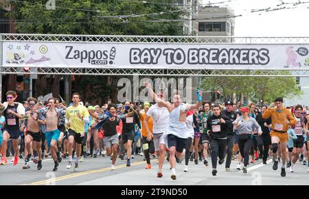 San Francisco, CA - May 21, 2023: Participants in the annual Bay to ...