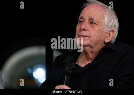 Turin, Italy. 26th Nov, 2023. Israeli historian Ilan Pappé presents his book:“Ten Myths About Israel”. Credit: MLBARIONA/Alamy Live News Stock Photo