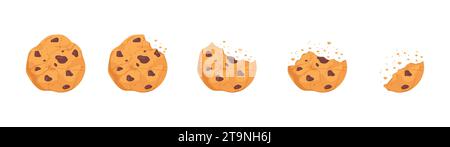 Bitten cookie vector set Stock Vector