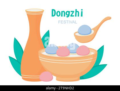 Dongzhi festival vector poster Stock Vector