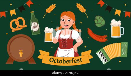 Oktoberfest elements vector set Stock Vector