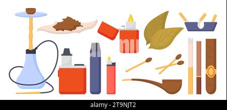 Set for smoking vector Stock Vector