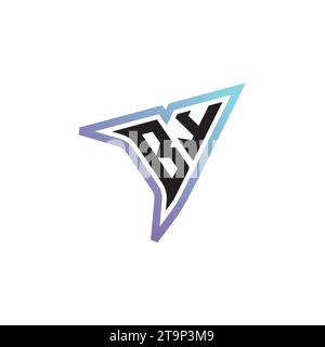 BY letter combination cool logo esport or gaming initial logo as a inspirational concept design Stock Vector