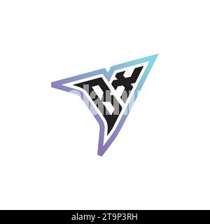 BX letter combination cool logo esport or gaming initial logo as a inspirational concept design Stock Vector