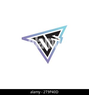 DE letter combination cool logo esport or gaming initial logo as a inspirational concept design Stock Vector