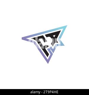 FA letter combination cool logo esport or gaming initial logo as a inspirational concept design Stock Vector